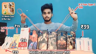 99 Mobile Cover & Mart App Customize Mobile Cover | RainCard | Usb Data Cable | Keychain | Unboxing screenshot 1