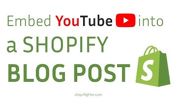 How to Embed a Youtube Video into a Shopify Blog Post