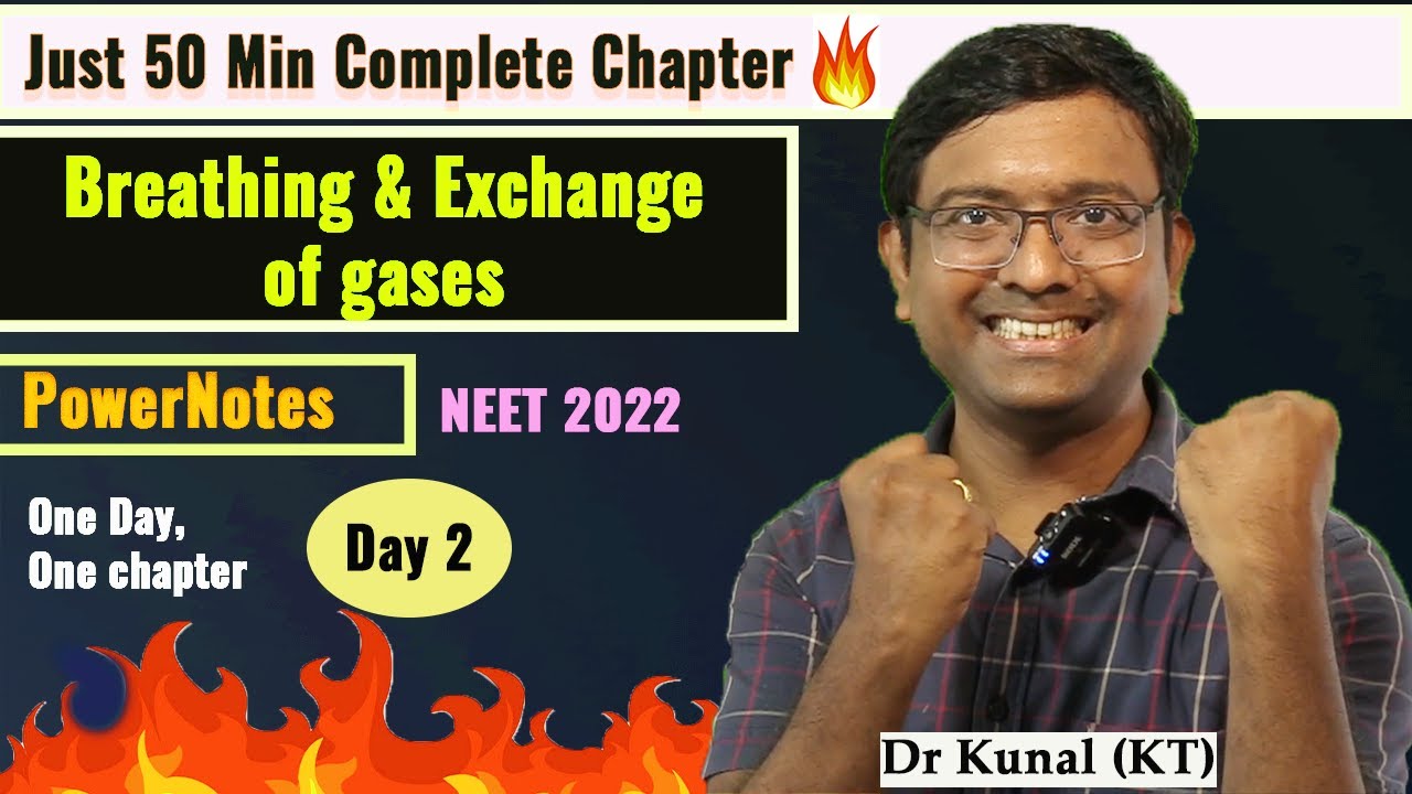 Breathing and Exchange of gases PowerNotes I NEET I Dr Kunal (KT)