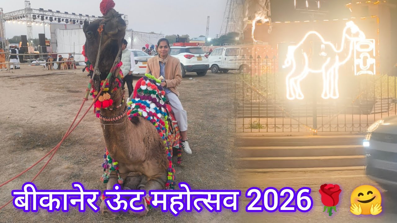 बीकानेर ऊंट महोत्सव 2026 बीकानेर की आन बान शान इसके अंदर विदेशी लोग बहुत  ज्यादा आए थे 