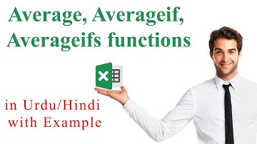 Average, Averageif and Averageifs functions / formulas in excel explained in urdu/hindi with example