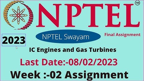 NPTEL // IC Engines and Gas Turbines// Week -02 ?? nptel