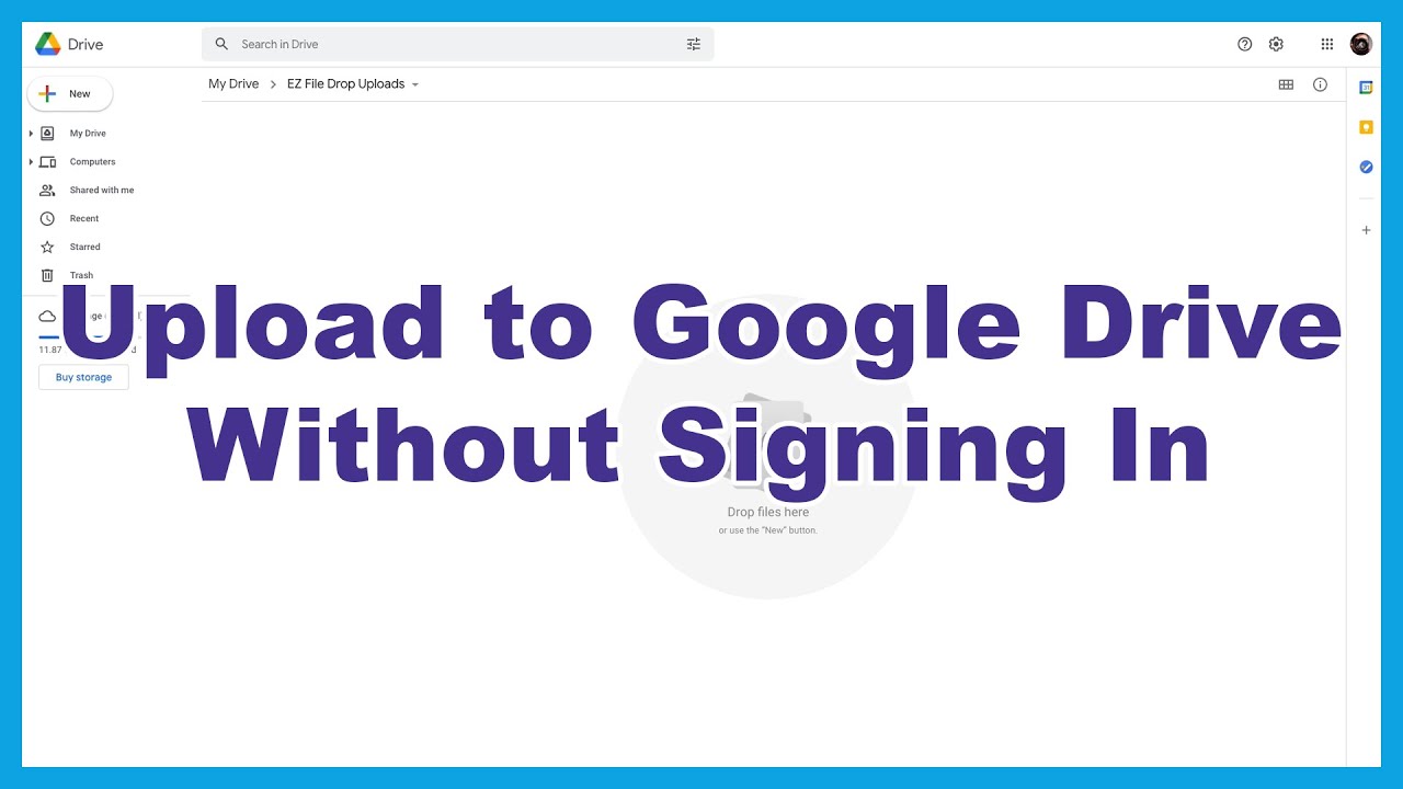 How to Upload File to Google Drive without Login/Account