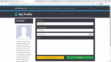 CMS Designing My Profile Page Using PHP