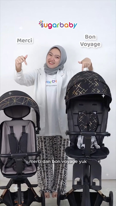 💥Take a peek at the differences between the Merci & Bon Voyage strollers🤓 #sugarbabyofficial #bab...