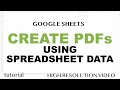 PDFs from Spreadsheet Data and Google Docs Template - Google Sheets