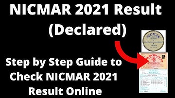 NICMAR 2021 Result (Declared) - How to Check National Institute of Construction Management Result