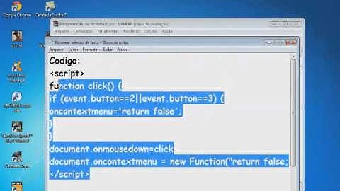 Bloquear selecao de texto do blog