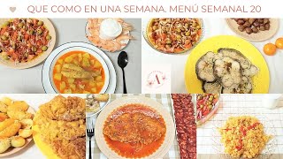 QUE COMO EN UNA SEMANA. MENÚ SEMANAL 20