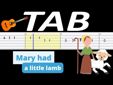🎸 Mary Had a Little Lamb - melodia TAB (gitara) 🎵 TABY I NUTY W OPISIE 🎼