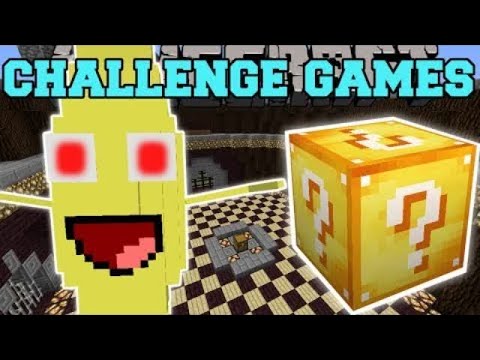 Popularmmos Pat And Jen Minecraft Banana Boss Challenge Games Lucky Block Mod Youtube - minecraft pat and jen roblox jailbreak