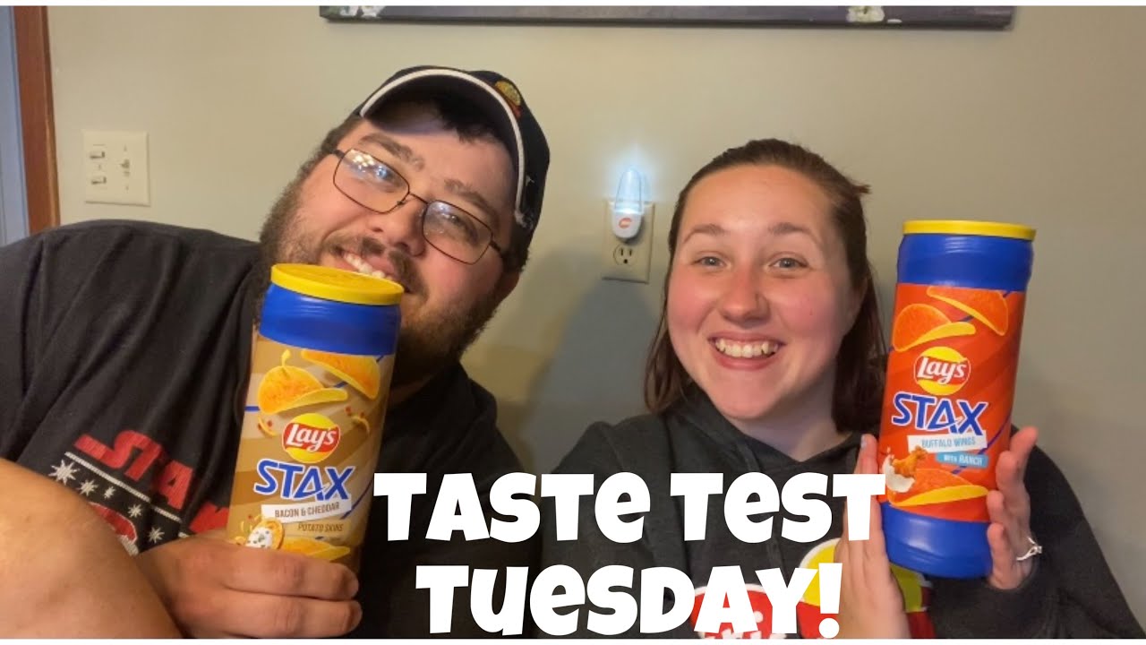 Stax Bufflo Ranch Taste Test Tuesday l Lays Stax’s Bacon & Cheddar & Buffalo Wings With ...