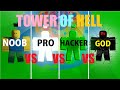 NOOB VS PRO VS HACKER VS GOD (TOWER OF HELL) | ROBLOX