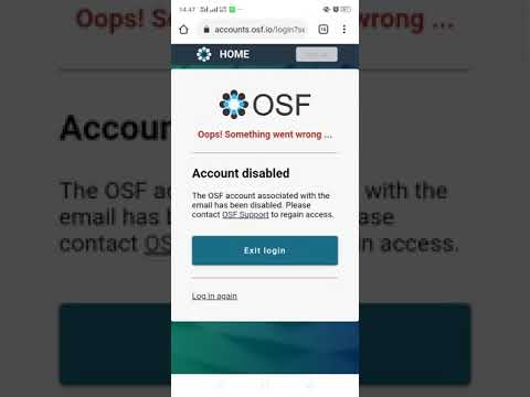 Tutorial Mengatasi Account Disable/Account Flagged Spam OSF (Open Science Framework)