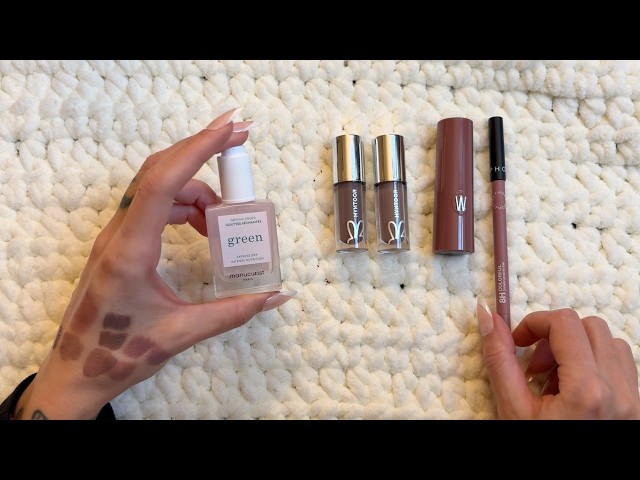 ASMR Mini Makeup Haul & Swatches ✨ (Whispered & Relaxing)