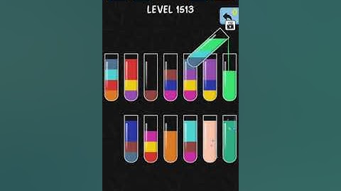 solve and solution water color sort game level 1513