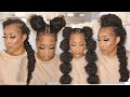 Four EASY Hairstyles with $2 Braiding Hair. Part 2