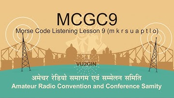 Morse Code Listening Lesson 9 - m k r s u a p t l o