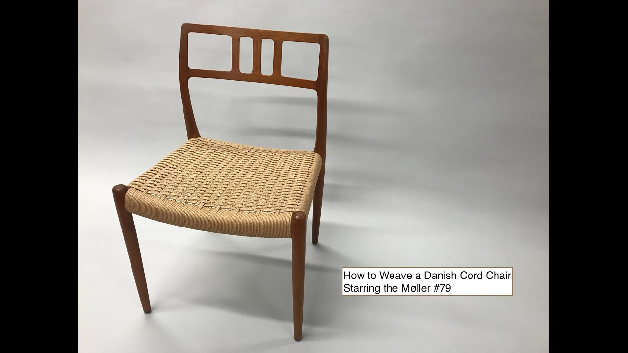 Wove a new danish cord seat for my Moller 75 chair (progress pics) :  r/furniture