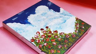 Rose painting||🌹🌹🌹|| #daily acrylic classes || Acrylic painting techniques for beginners.✓