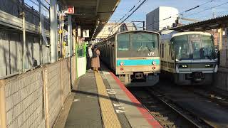 【JR西日本】奈良線 205系NE401編成 普通京都行き　黄檗到着