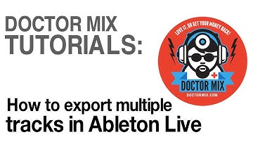 How to export tracks in Ableton