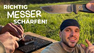 Wie schärft man ein Messer im Wald? - mit anschließendem Rasurtest