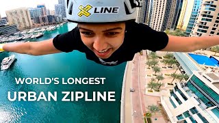 World's Longest Urban Zipline | XLine Dubai | Spoorthi Vishwas