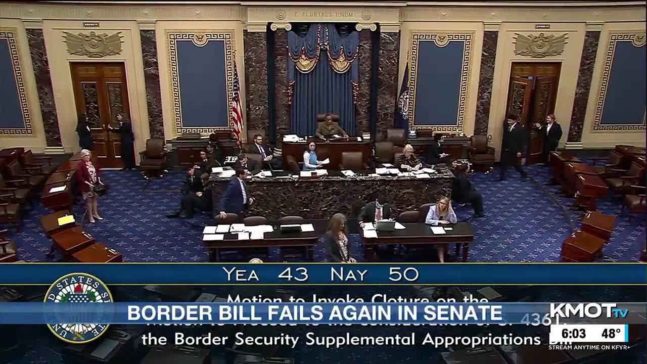 Border bill fails again in Senate; Hoeven, Cramer vote against - YouTube