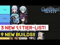 3 NEW Tier-List With Patch 1.1 ★★★★★! Top Meta 9 NEW Builds! | Genshin Impact