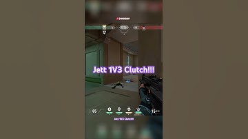 Jett 1V3 Clutch Valorant!!! #valorant #shorts #valorant
