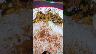Rice and egg fry with tamota curry  || #youtubeshorts #ytshorts