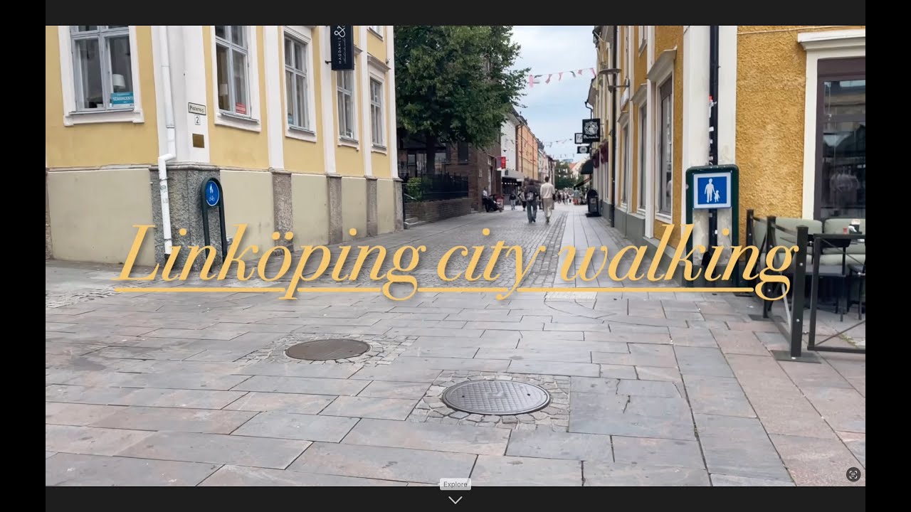 City walking Linköping in July 2023