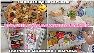 ORGANIZAÇÃO DAS COMPRAS DO MÊS | FIZ UM ALMOÇO DELICIOSO 😋 ROTINA DE DONA DE CASA