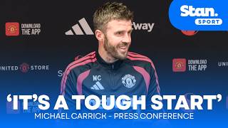 Michael Carrick on Manchester United's first game | 'It's NOT a favourable start' | PRESS CONFERENCE
