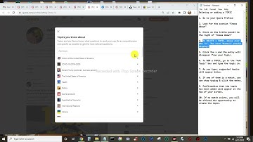 Adding & Deleting Quora Topics to your Profile