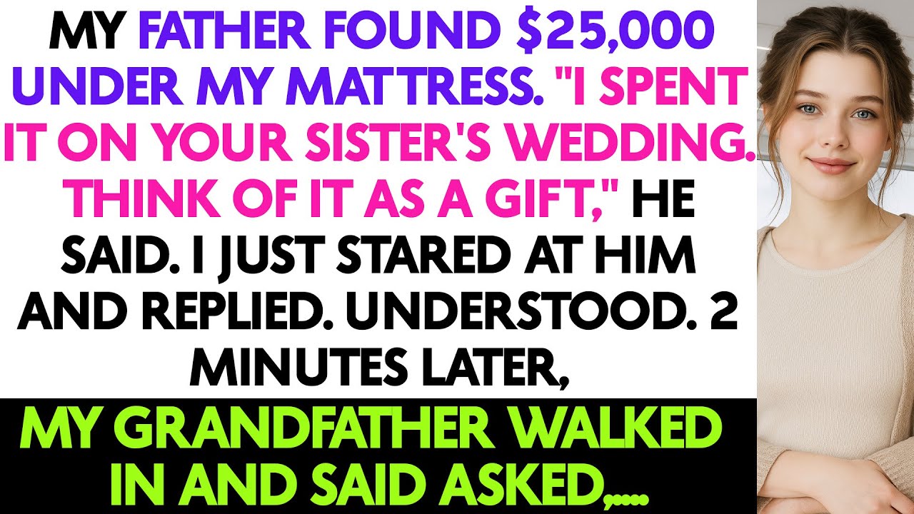 My Father Found $25,000 Under My Mattress. 
