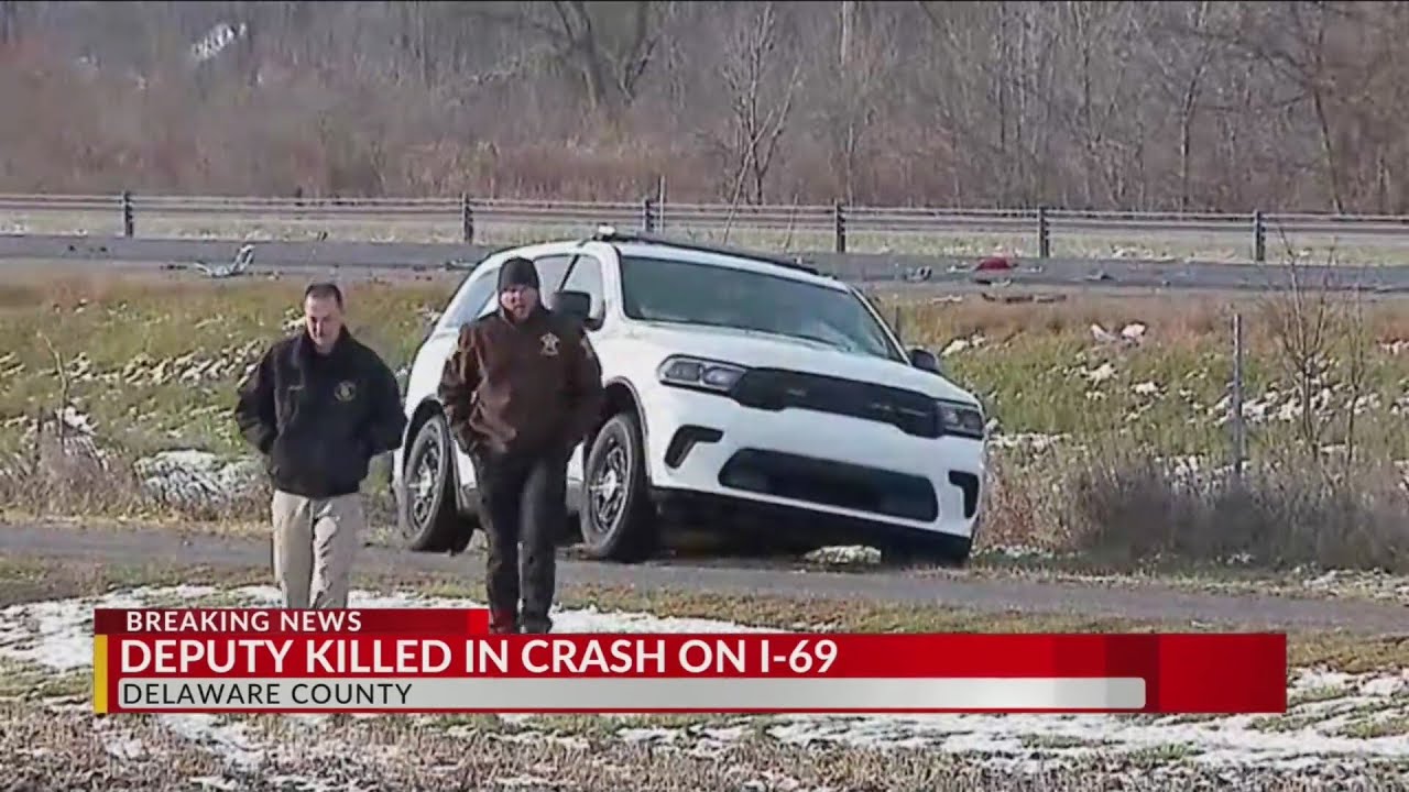 Deputy killed in crash on I-69 in Delaware County