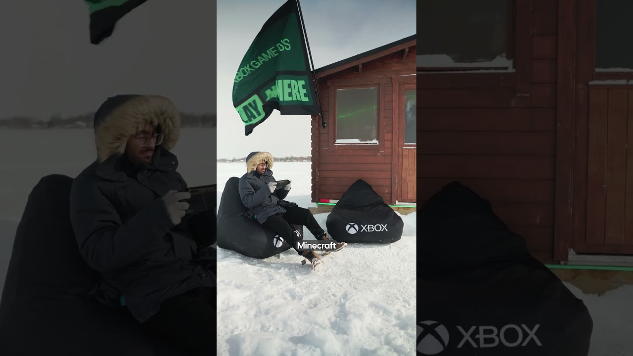 Can you play Xbox on a frozen lake? 🧊🎮 