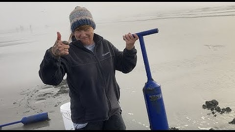 Catching Razor Clams in the Pacific Ocean