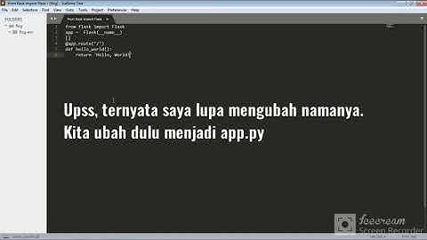 Tutorial membuat Flask Hello World - by Lucky