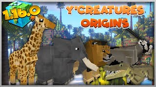 YCREATURES ORIGINS UPDATED! - NEW ANIMALS - MINECRAFT ADDON POCKET EDITION #30 screenshot 3