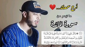 ما تيسر من سورة المائدة - القارئ حمزة بوديب | تلاوة مرئية خاشعة ❣️| Surah Al Maidah Hamza Boudib