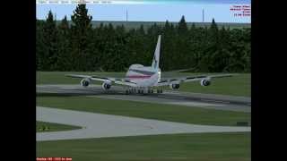 Boeing 747SP (Special Performance) Flight Simulator (FSX)  lands Akron Canton OH