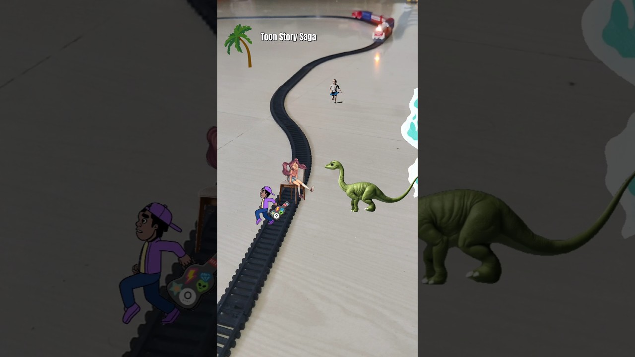 Girl and Brachiosaurus 🦕🦖 Dinosaur Cartoon 🤣 | Trex Cartoon Video | Dinosaurus | Dino Cartoon