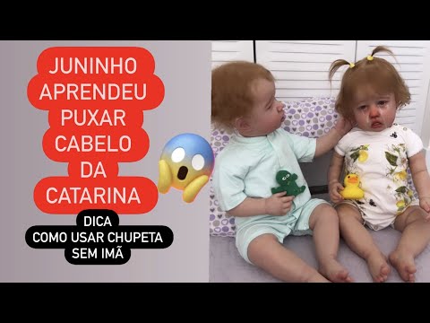 JUNIOR APRENDEU A PUXAR O CABELO DA CATARINA😱