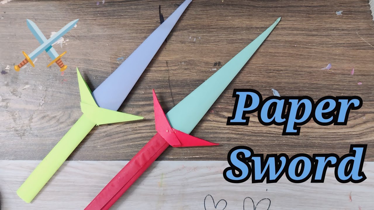 How To Make Easy Paper Sword ToyFor Kids / Nursery Craft Ideas ...