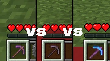 wooden pickaxe + efficiency 5 vs netherite pickaxe vs diamond pickaxe + efficiency 1