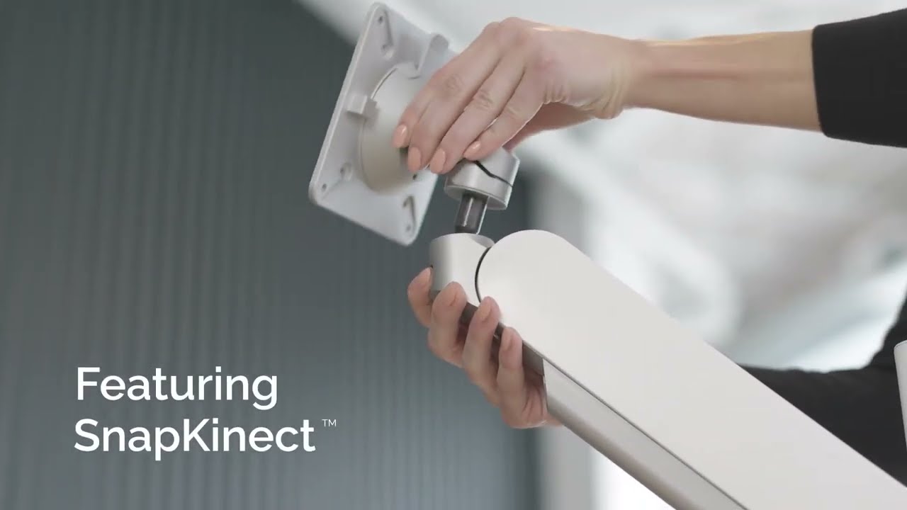 Rising™, a true No Hassle Assembly monitor arm from Fellowes