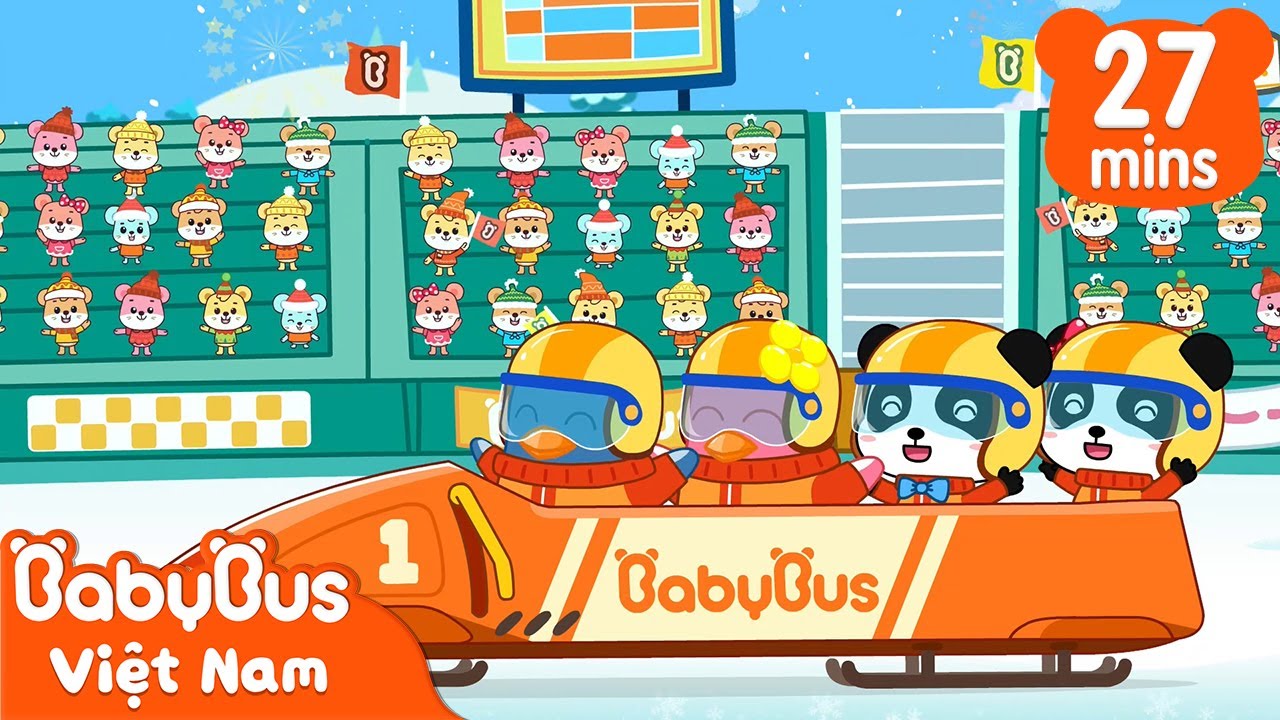 Cuộc đua xe trượt tuyết | Thế vận hội mùa đông | Nhạc thiếu nhi vui nhộn | BabyBus